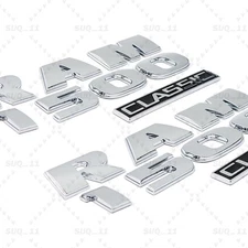 Set of 2 Front Door Classic Chrome Black Emblems Letters Badge Fits For RAM 1500