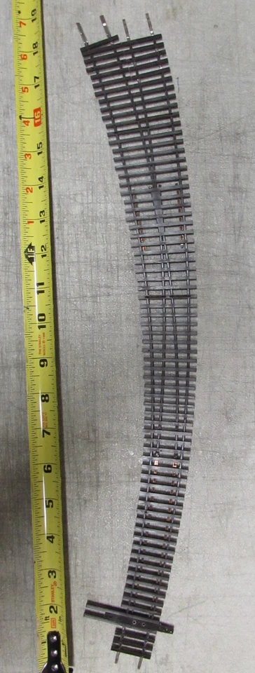 SHINOHARA NICKLE/SILVER RH CURVED SWITCH TURNOUT CODE 83 HO SCALE (LOT 292) - Image 2 of 2