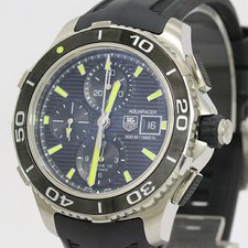 TAG HEUER (TAG Heuer) Aqua Racer Chrono Rubber Strap CAK2111 Black Dial Stainles