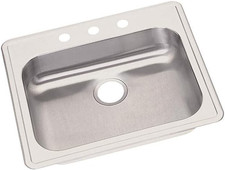 Dayton GE125213 Single Bowl Drop-In Stainless Steel Kitchen Sink