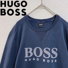 HUGO BOSS Navy Logo Sweatshirt Size M Men's Fashion