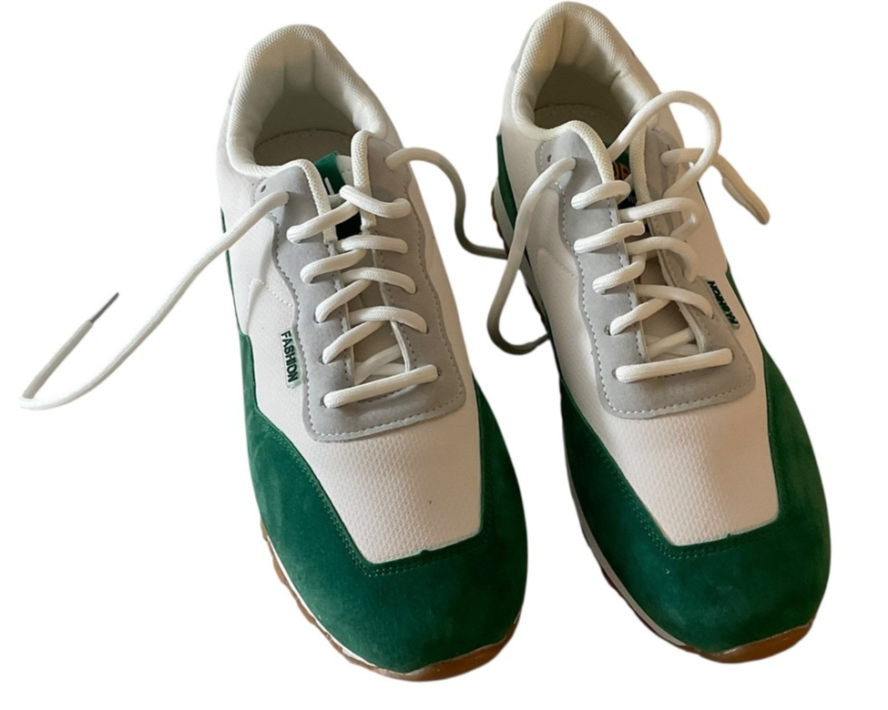 SAOLA JDBL scarpe moda uomo taglia 9 5 scamosciate mesh sneakers casual EUR40 suola gomma nuove