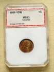 1909 VDB Lincoln Wheat Copper Cent 1C cleaned ~ PCI graded MS