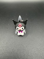 Sanrio Kuromi 3D Rubber Keychain Little Devil Pink Skull Figure Bag Charm Kawaii