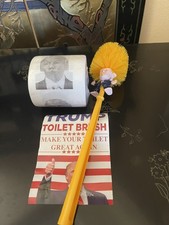 Donald Trump Toilet Brush Bowl Gag Gift Hand Made Home Cleaner Brush Gift Toy