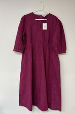 Women's White Stuff Lucy Embroidered Dress Mid Pink Size 12R Item 444869