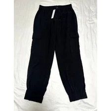 Sanctuary Clothing Womens Casual Cargo Jogging Pants Size 26 Black Pockets New 