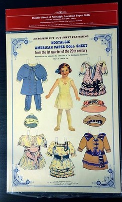 Vintage 1989 Nostalgic American Paper Doll Cut-Out Sheet No.8815