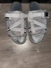 Draco Reflective Gray Slides, Size 11-12