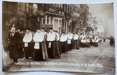 orig. Foto AK Bruxelles 1926 Cardinal Mercier 