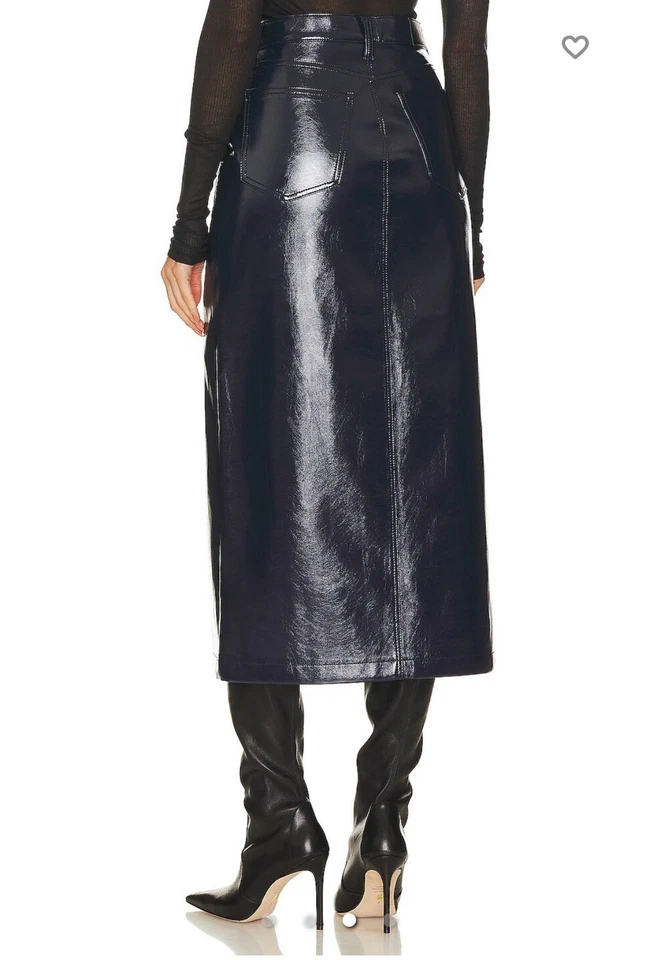 Pistola Alice Utility Midi Skirt in Navy Vinyl Size 29 Foto 4 de 4