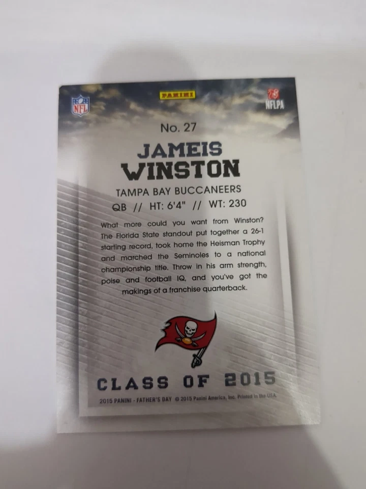 2015 Panini Father's Day - Class of 2015 Jameis Winston #27 /599 (RC) - Image 2 of 2