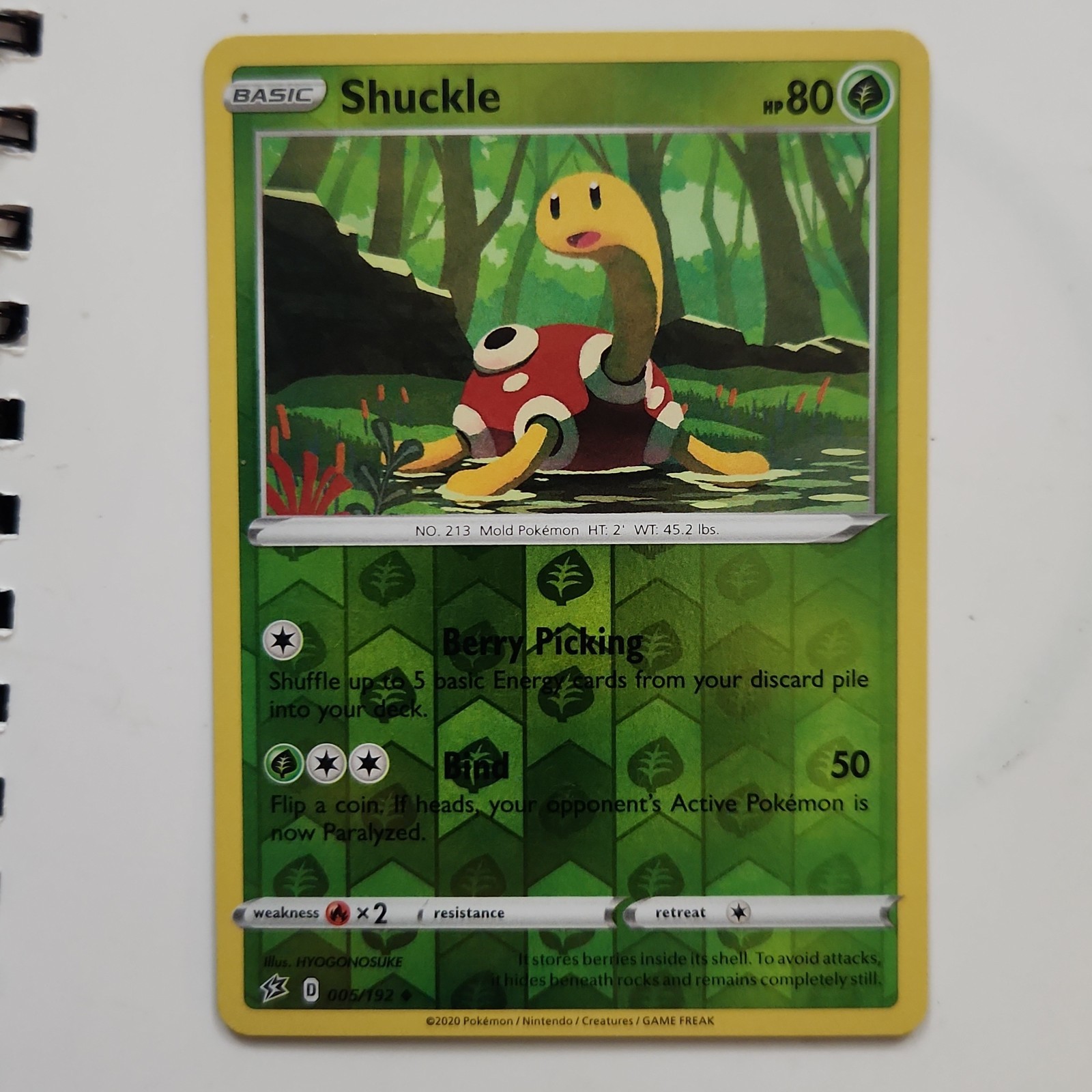 Shuckle 005/192 Uncommon Rebel Clash Pokemon Reverse Holo NM