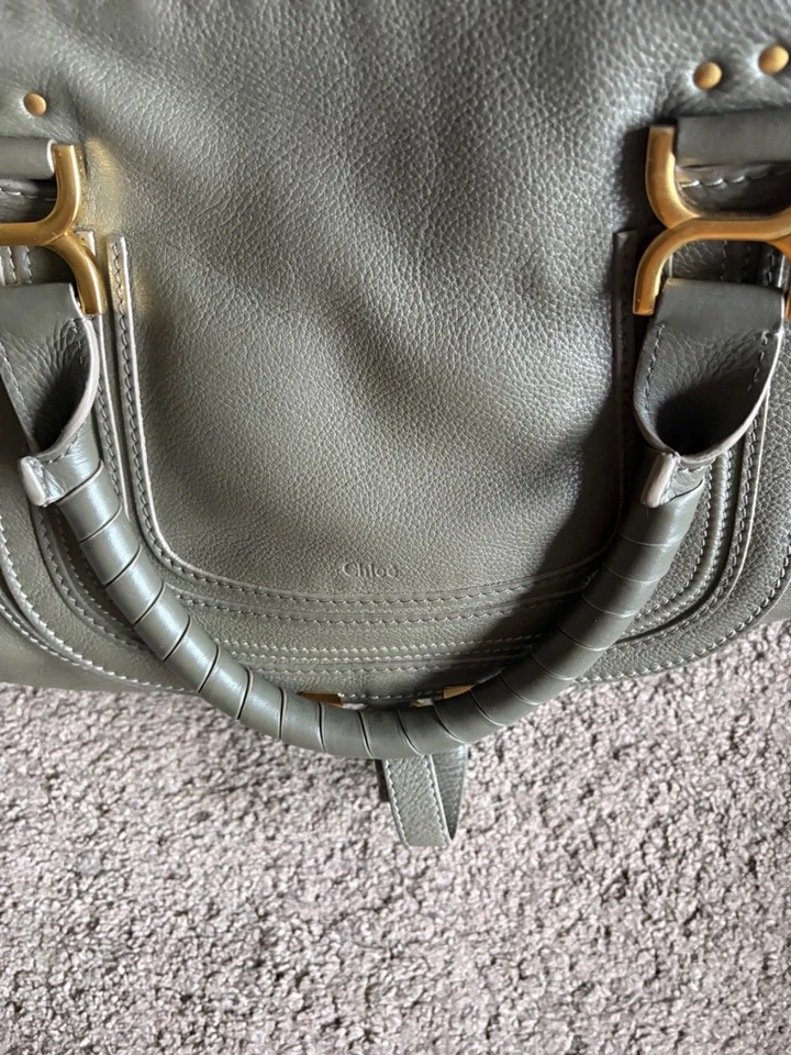 TOP: Original Chloe Marcie Medium Bag Tasche grün military green - Bild 4 von 4