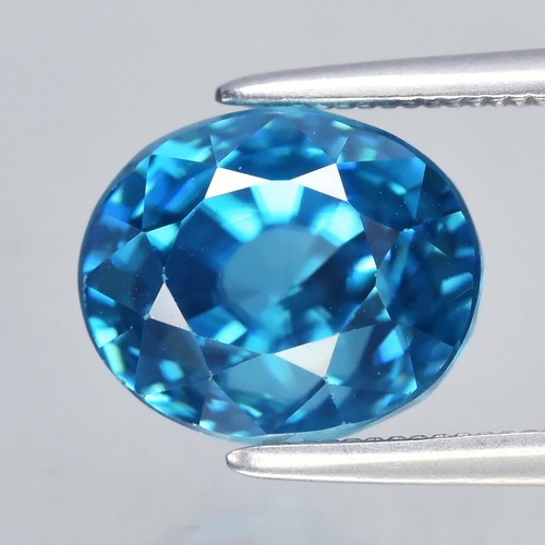 💎 5.99ct 9.2x7.5mm VVS Oval Natural Blue Zircon - Gentle Heat, Cambodia Gem