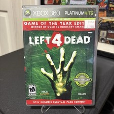 Left 4 Dead -- Game of the Year Edition (Microsoft Xbox 360, 2009) CIB & TESTED