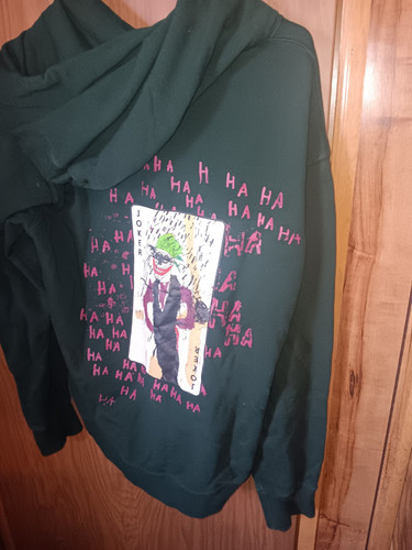Warner Bros Joker Jean Michel Basquiat Mens Large Hoodie Graphic Pullover Uniqlo
