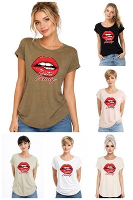 Ladies Long Slub Tee Hard Candy 100% Baumwolle   Pop Art Damen T-Shirt