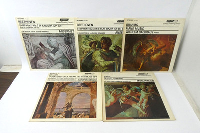 Lot 5 Vintage Classical Vinyl LP Records London Stereo Treasury Beethoven Bach