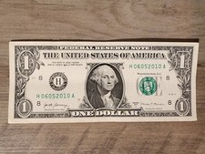 Birthday Or Anniversary Note One Dollar June 5th 2010 Fancy Serial Number Gift!