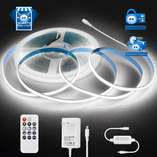 Led Streifen 10M Kaltweiß Dimmbar 24V 6000K 320 Leds/M FüR Tv KüChe Deko-image