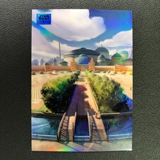 2024 Topps Chrome Star Wars Galaxy Art of Naboo Theed Plaza Blue /150