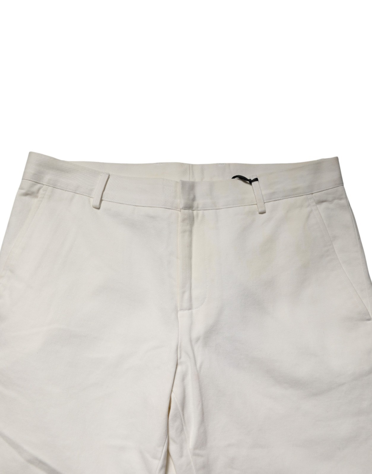 DANIELE ALESSANDRINI Pants White Cotton Straight Chino Trouser IT46/W32/S 430usd image 3