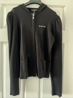 Bebe Hoodie Size L/M Cristal Logo Good Condition