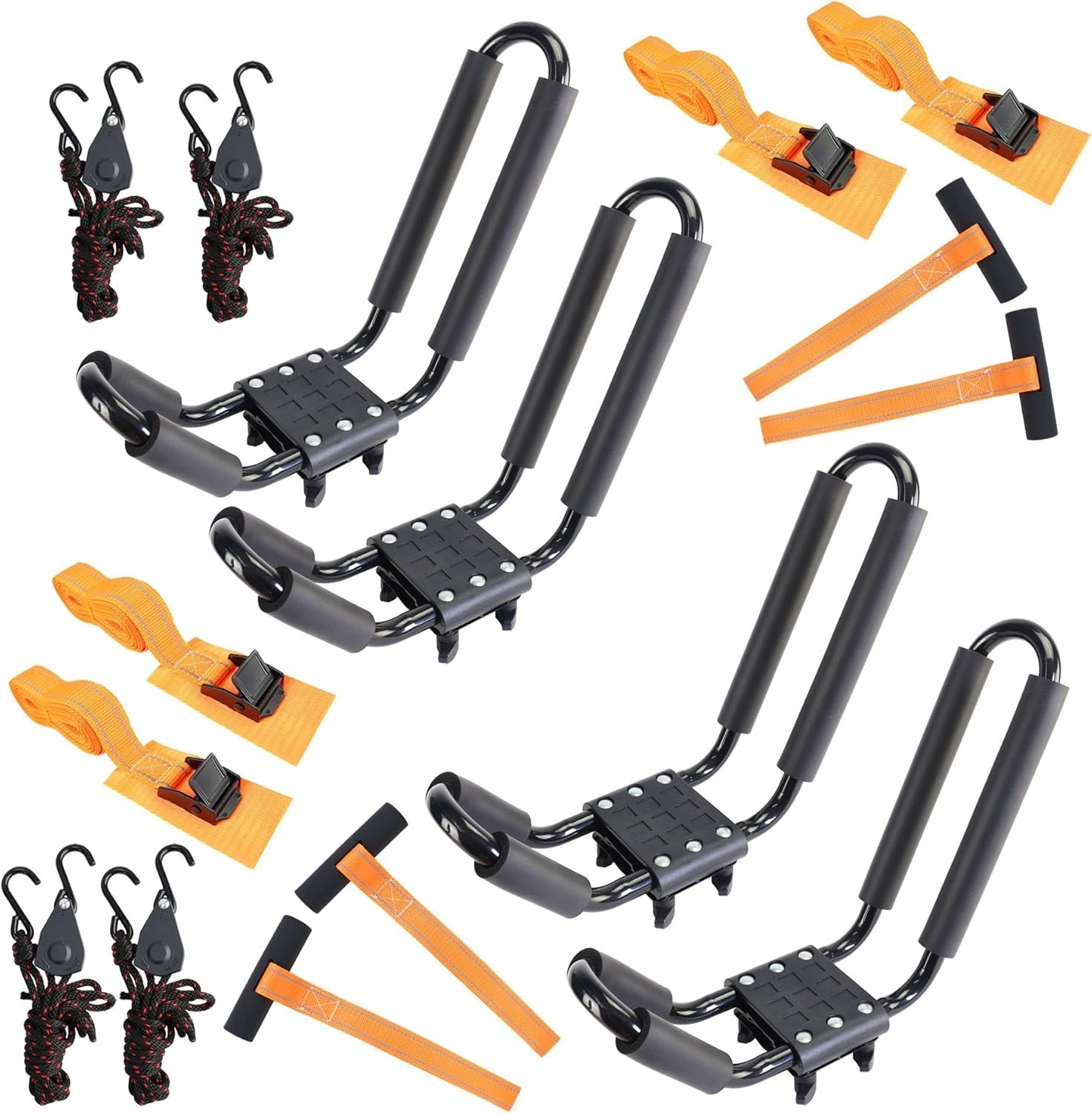 Roof Rack 2 Pairs Heavy Duty J-bar Carrier Holder For Canoe,