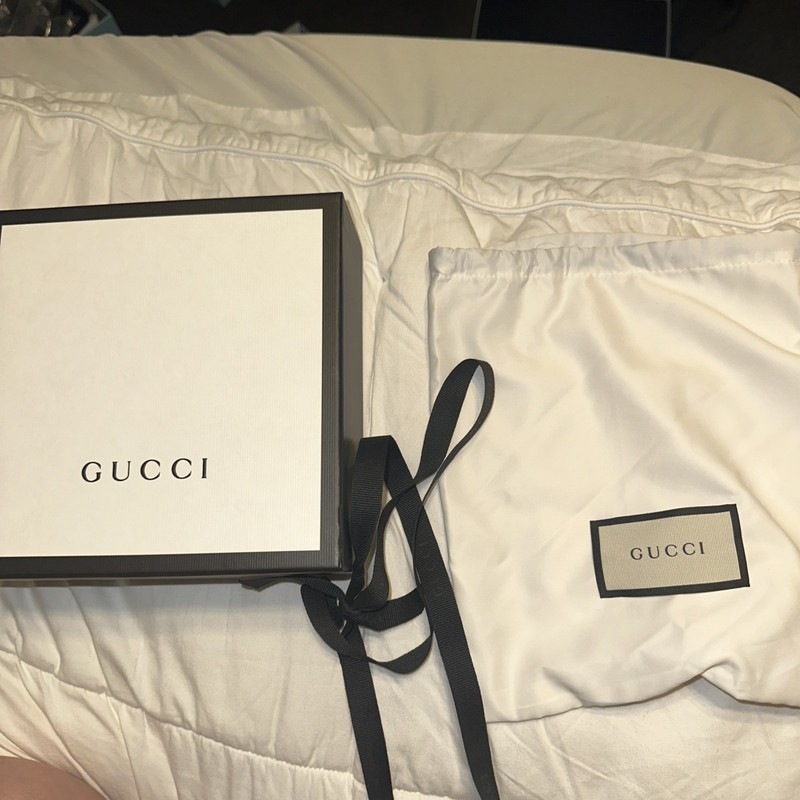 Authentic GUCCI Gift Box whit dust bag 7 3/8"x 7”