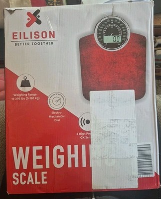 Eilison 2-in-1 Hybrid Digital Analog Body Weight Scale Dual Display To 400 lbs