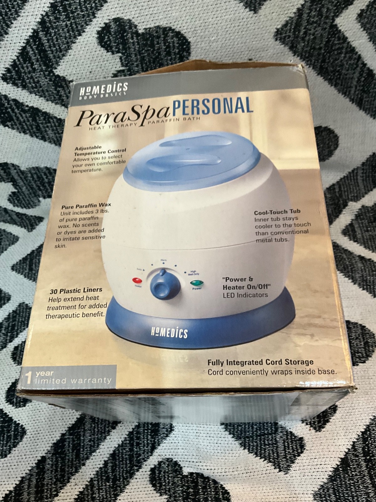 HoMedics ParaSpa Plus Heat Therapy Paraffin Bath Softens hands, Soothes muscles