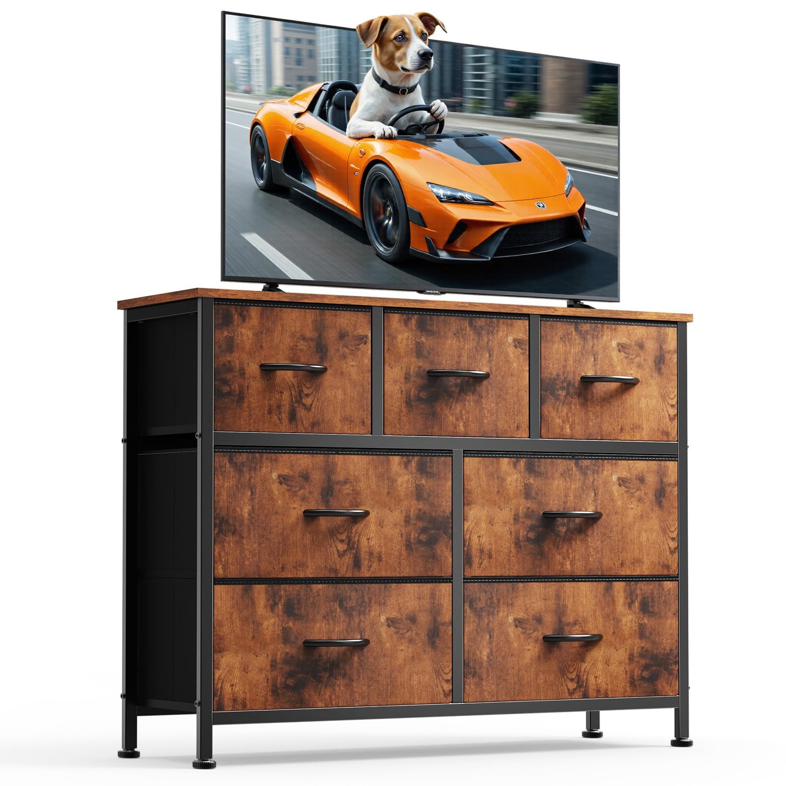 7-Drawer Bedroom Dresser Storage Organizer Tower Chest Furniture-image