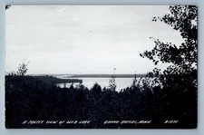 1951 Pretty View Of Deer Lake Grand Rapids Minnesota MN RPPC Photo Postcard