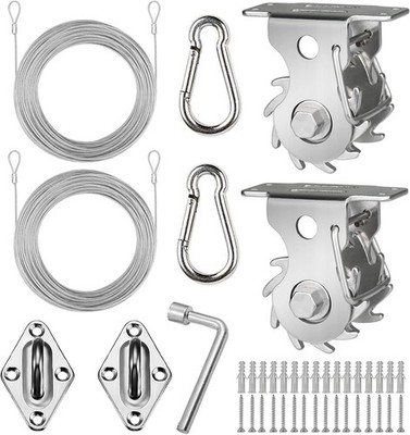 Shade Sail Hardware Kit Ratchet Winch Set Cable Rope Tightener 6 Inch Hanging
