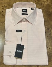 Hugo Boss Men Slim Fit Stretch Button Up Dress Shirt Size Small 15/38 NWT