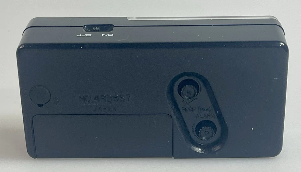 NEW w/Box Howard Miller Black Mini Travel Quartz Alarm Clock Model 622-704 - Image 4 of 4