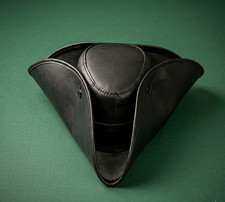 Handmade Leather Pirate Tricorn Hat Vintage Steampunk Costume Captain Hat Cospla
