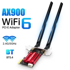 FV-AX900 WiFi 6 PCIe Card:Low Profile (8CM), BT5.4, Dual Antennas, Red Heatsink