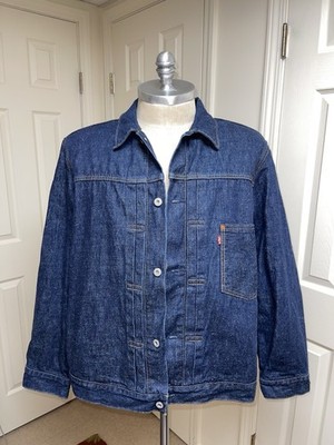 りこ Levis Premium Denim Jacket Type 1 Big E Selvedge Buckle Back LVC