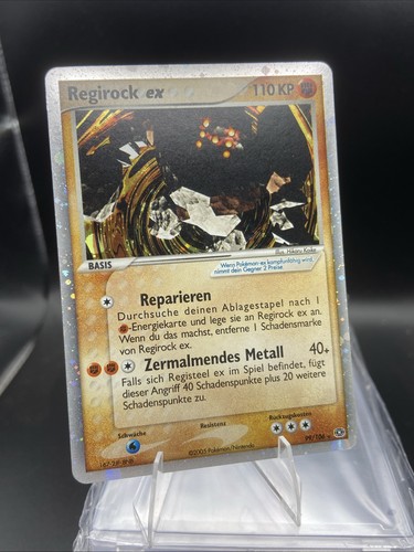 German Regirock ex 99/106 Emerald Holo Ultra Rare Pokemon TCG