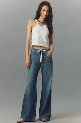 Anthropologie Ellis High-Rise Pull-On Flare Jeans by Pilcro