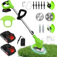 24V Cordless 3-in-1 Weed Wacker Grass Trimmer Kit w/2 Batteries