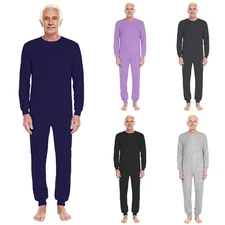 Unisex Men Elderly Sleepwear Dementia Rompers Long Sleeve Jumpsuit Special Needs