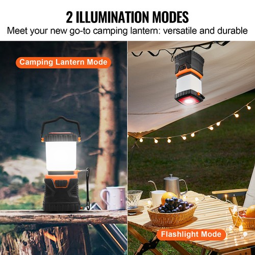 Lampe Lanterne De Camping LED 1000LM – Rechargeable USB, 4 Modes De Lumière – Portable Et Puissante