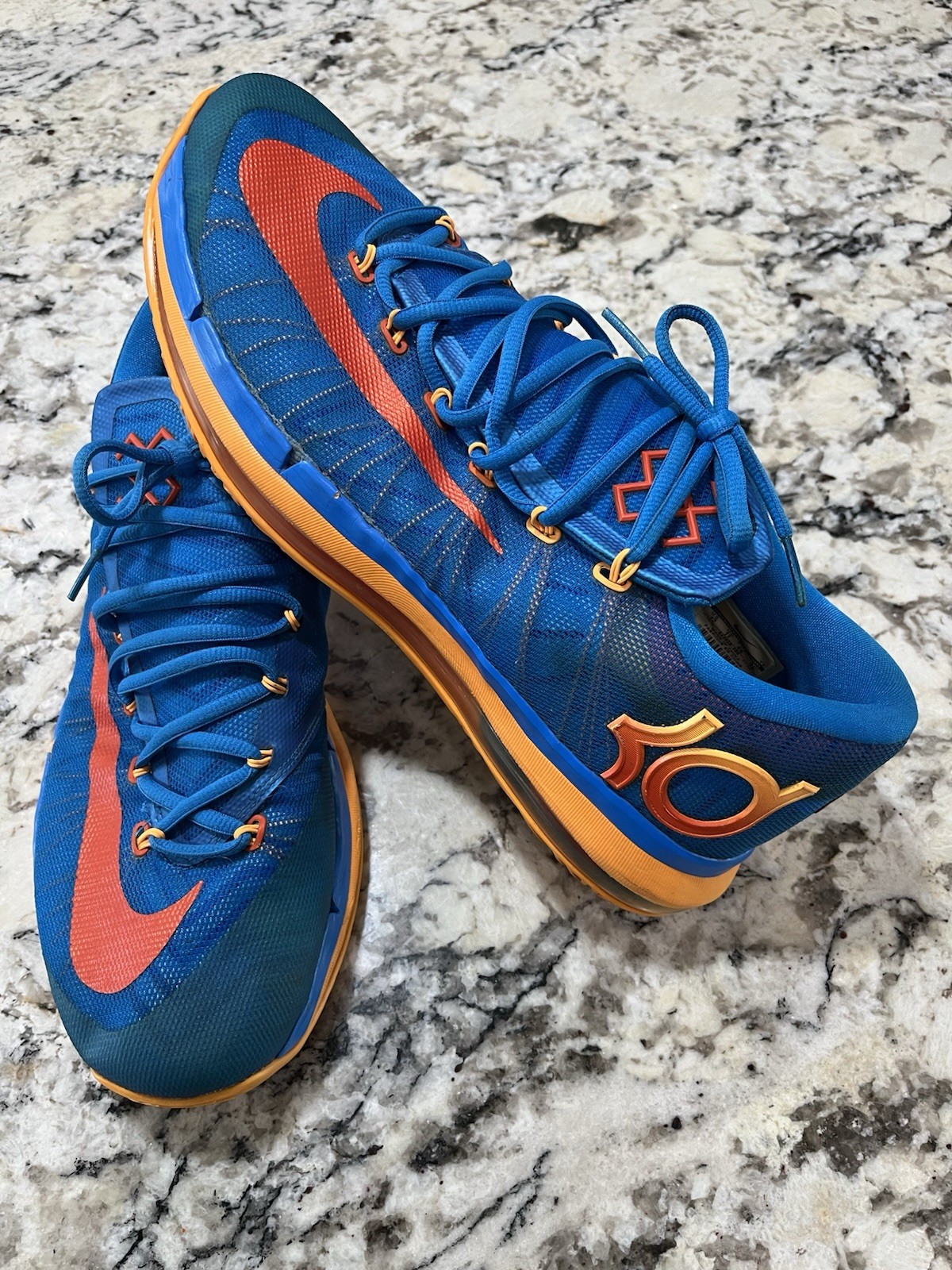 Nike KD 6 VI Elite Mens Sz 12 “Team” Kevin Durant Orange Blue 400 Oklahoma City