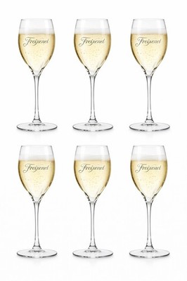 Freixenet Sektgläser 6er Set 0,1L geeicht   Original Gläser mit Logo