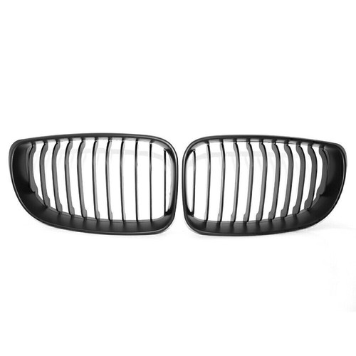2x Front Kidney Grill Grille Matte Black Fit BMW E81 E82 E87 E88 118i 2007-2013 - Foto 3 di 11
