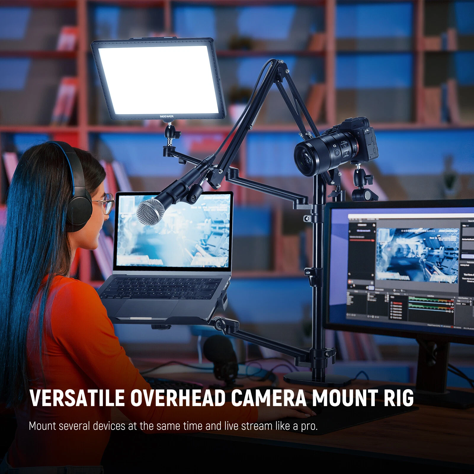 Neewer ST3A Overhead Camera Mount Desk Stand