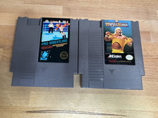 Pro Wrestling & WWF Wrestlemania original 2 Game Nintendo NES Cartridge Lot